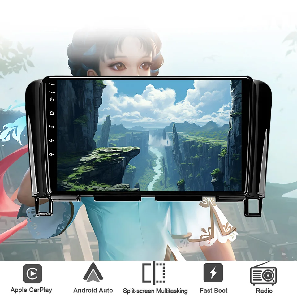 

9‘’ QLED Android 14 8G Ram Car GPS Navi Music Video Multimedia Player For Nissan Serena C26 2010 - 2016 Auto Stereo Head Unit