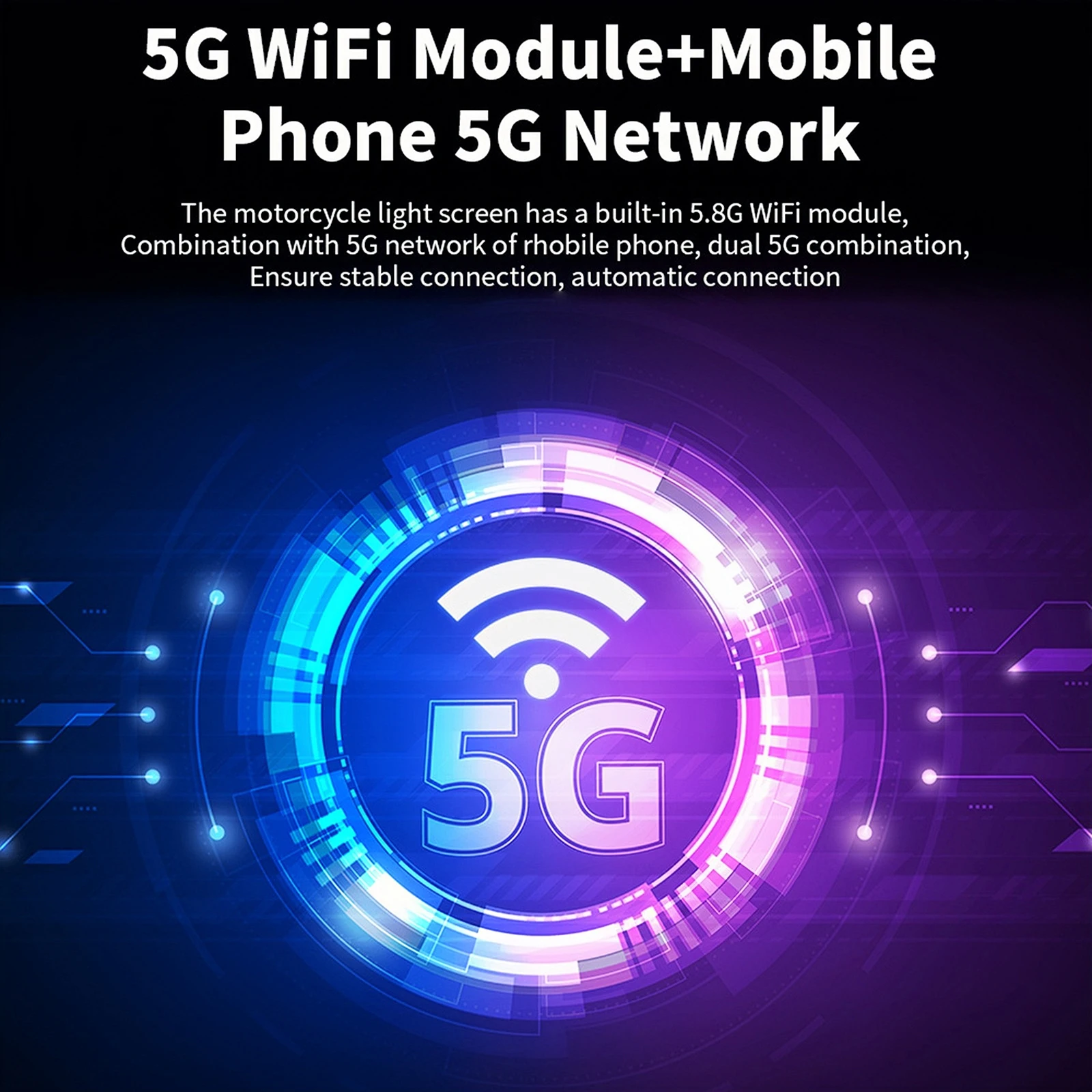 7 Inch Navigation Motorcycle Waterproof Carplay Screen Display Motorcycle Wireless Android Auto IPX7 Dual Bluetooth