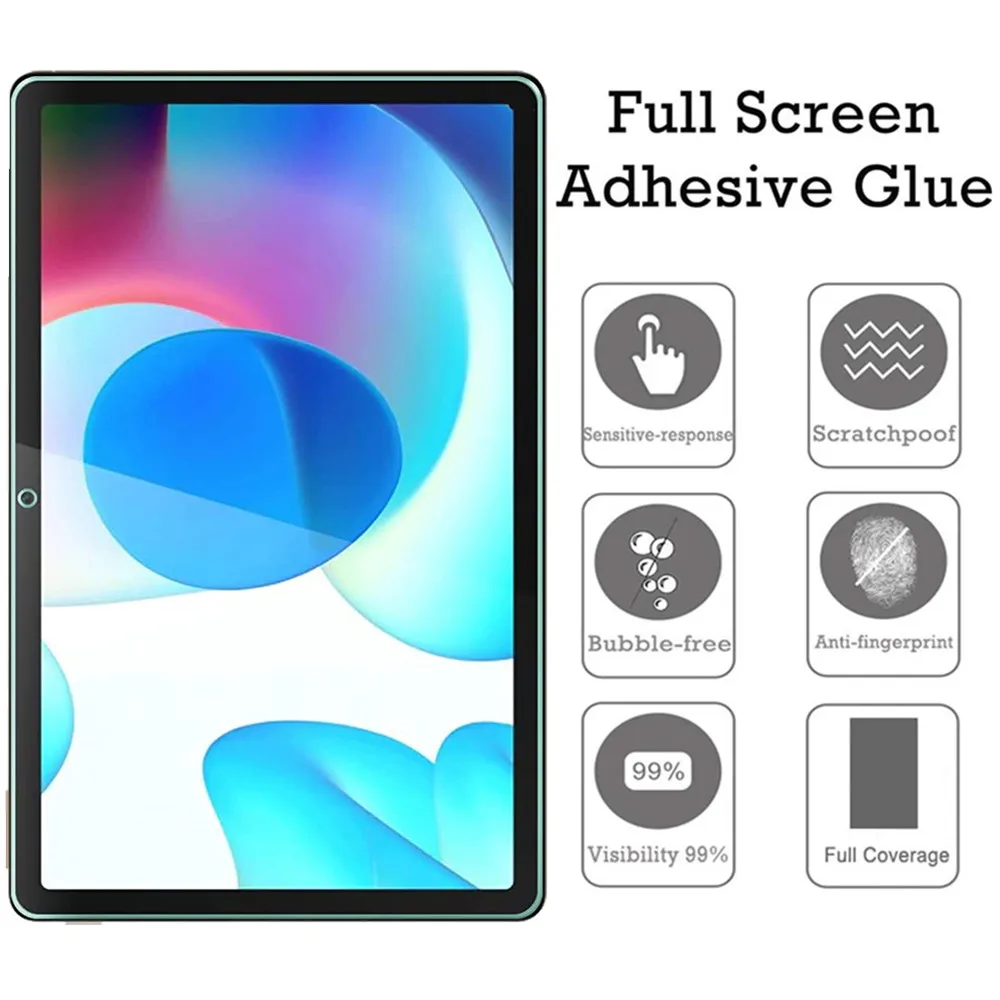 واقي شاشة من الزجاج المقسى مكون من 3 قطع لـ Realme Pad 10.4 بوصة ممن لهم Pad 11 / Realme Pad 2 / X HD أفلام شفافة مضادة للخدش
