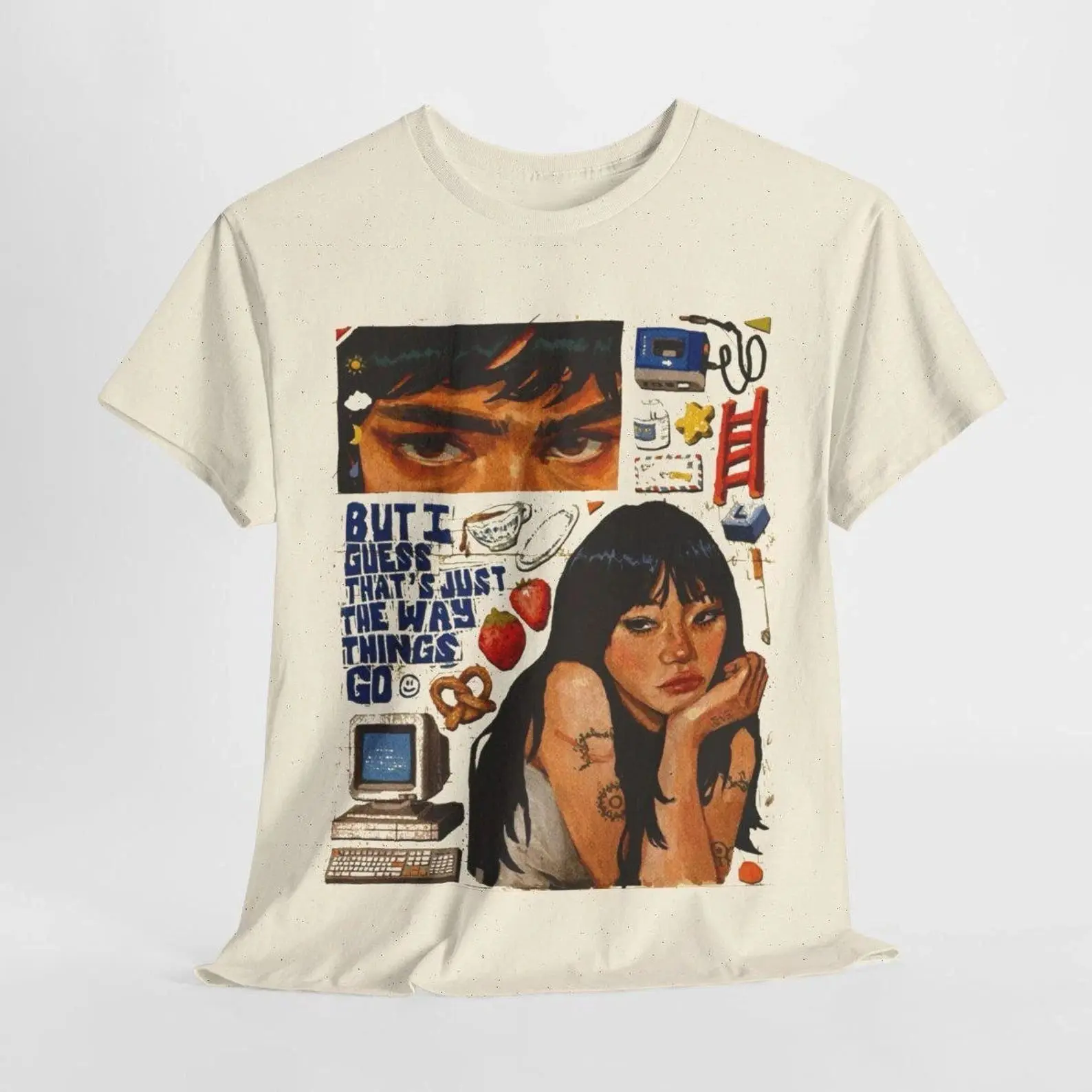 Harajuku Trend Gedruckt Kurzarm Hip Hop High Street Kleidung Mode Lässig Lose T-Shirt Sport Trend Streetwear Top Unisex