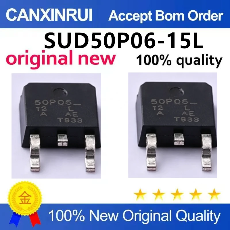 （5pcs-10pcs）New SUD50P06-15L 50P06 P-channel MOSFET 50A/60V SMT TO-252