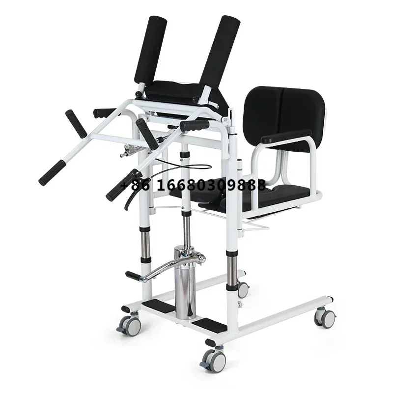 

Portable Foldable Elderly Patient Lift Chair with Transfer Equipment Class I Medical Instrument for Hospital or Home Use