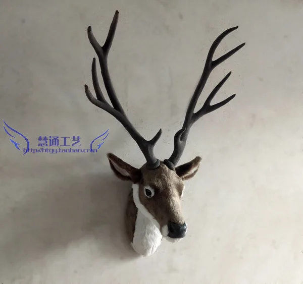 European-style simulation sika deer head wall decoration craft reindeer wall hanging pendant bar home decorations ornament s2211