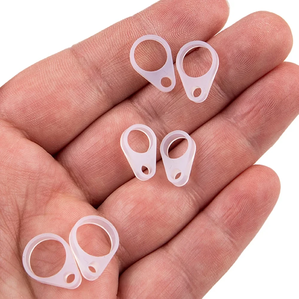 50pcs 6/9/11mm Silicone Loops For BTE Hearing Aid Clips Replacement Accessories Hearing Aid Anti-lost Lanyard Silicone Rings