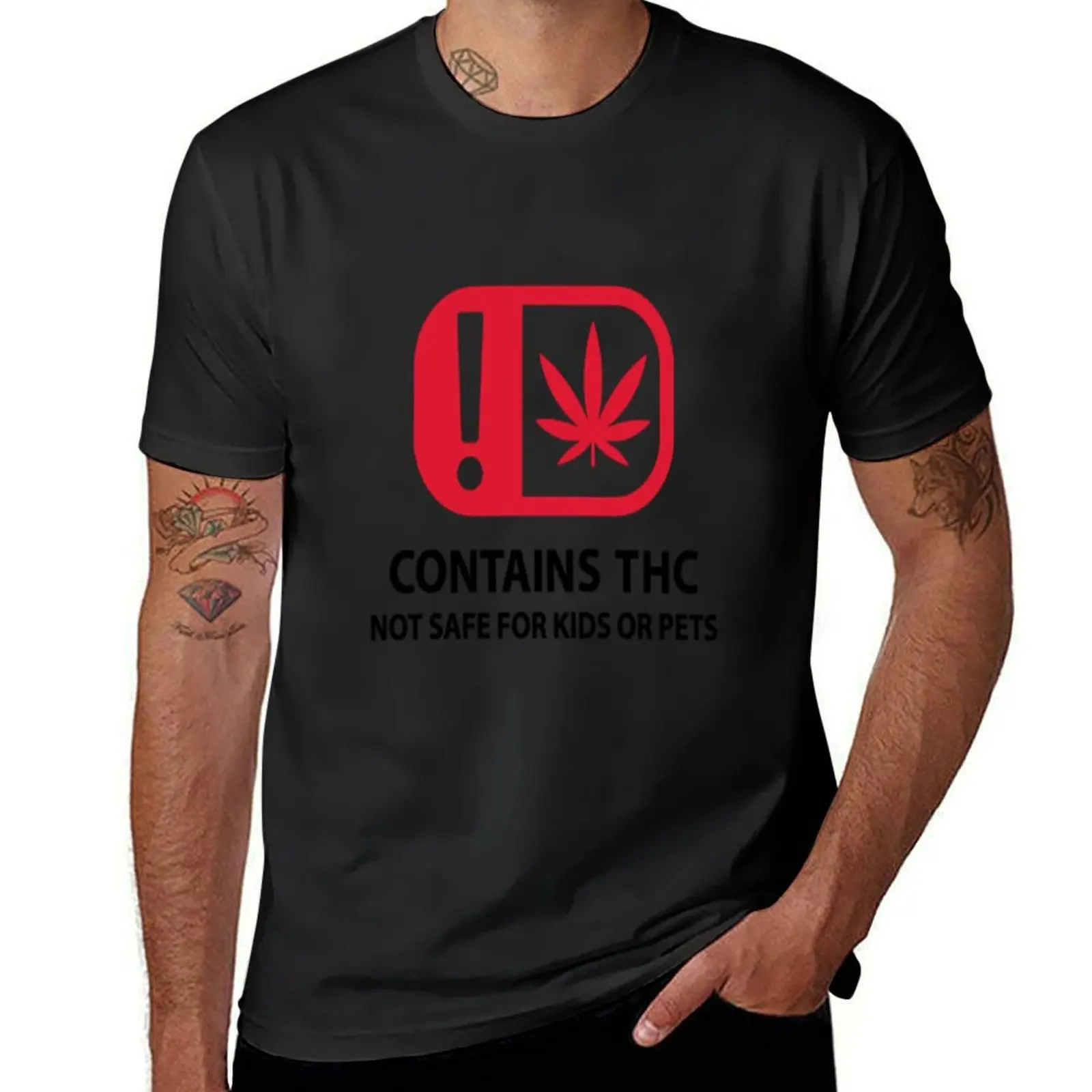 THC warning T-Shirt for a boy funnys graphics sweat mens t shirt graphic