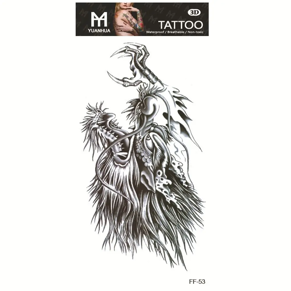 

Water Transfer Decals Tatouage Temporaire Rose Black Flowers Temporary Tattoo Body Art Stickers for Body Arm Leg Fake Tattoo