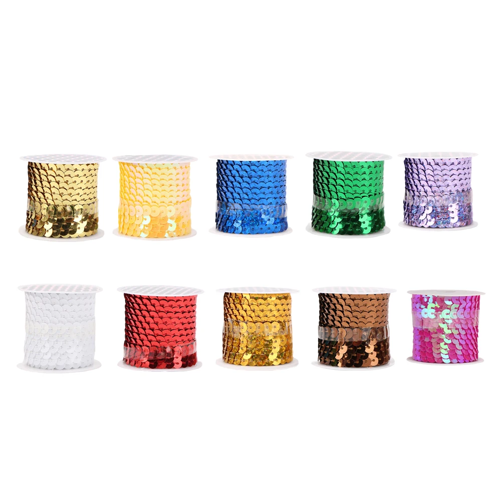 

10pcs Sequin Decoration Bright Color Durable DIY Crafts Round Garment Embroidery Sewing Scrapbooks Arts Party Supplies