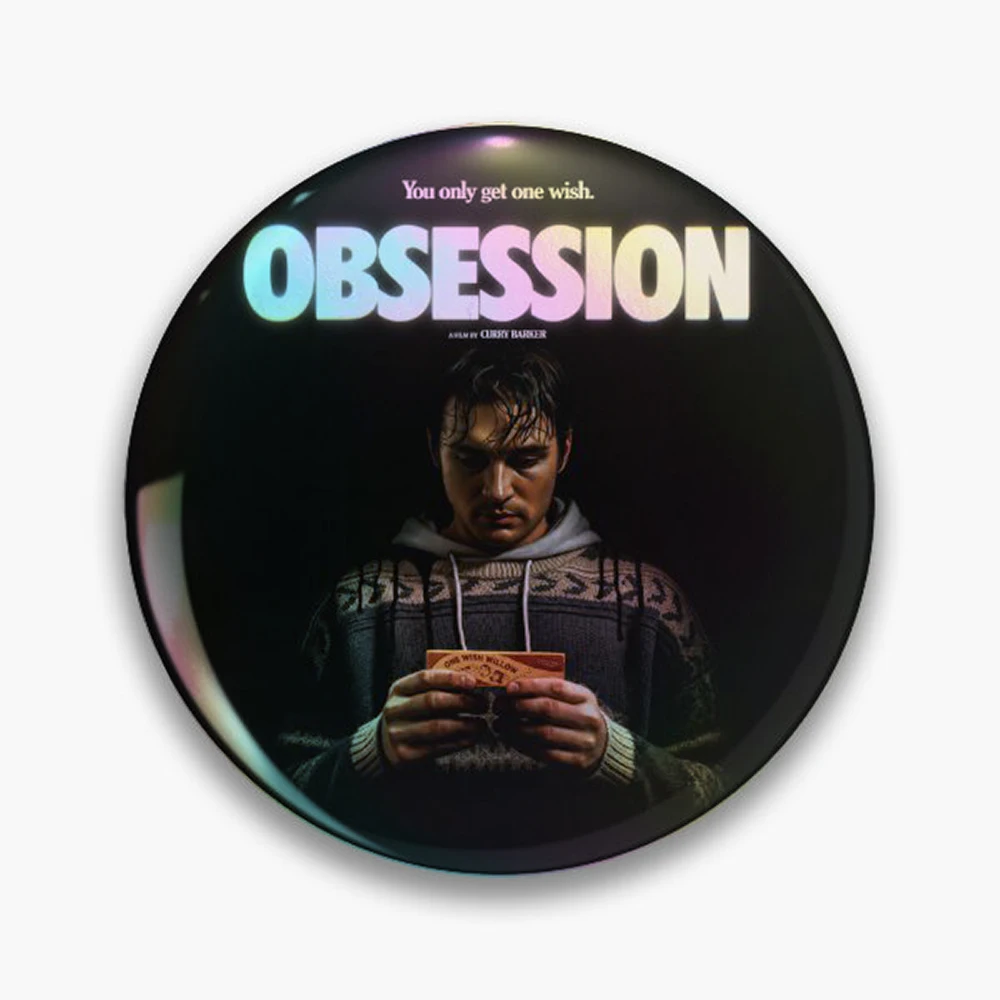 obsession movie Pin Holographic Star Heart Pin Brooches Laminated Button Fashion Accessory