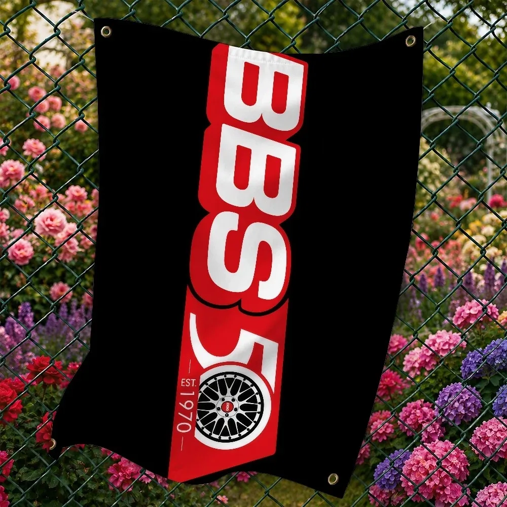 B-BBS Car Brand flag Decoration Outdoor Picnic Party Art Hanging Home Camping Party Banner