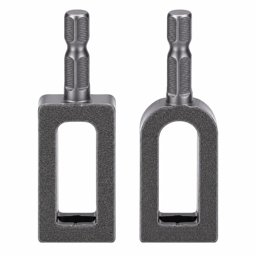 2 Set 1/4 Inch Hex Shank Wire Twisting Tools Arc No.9 Square No.11 Carbon Steel Electric Knotters Rebar Tying Twister
