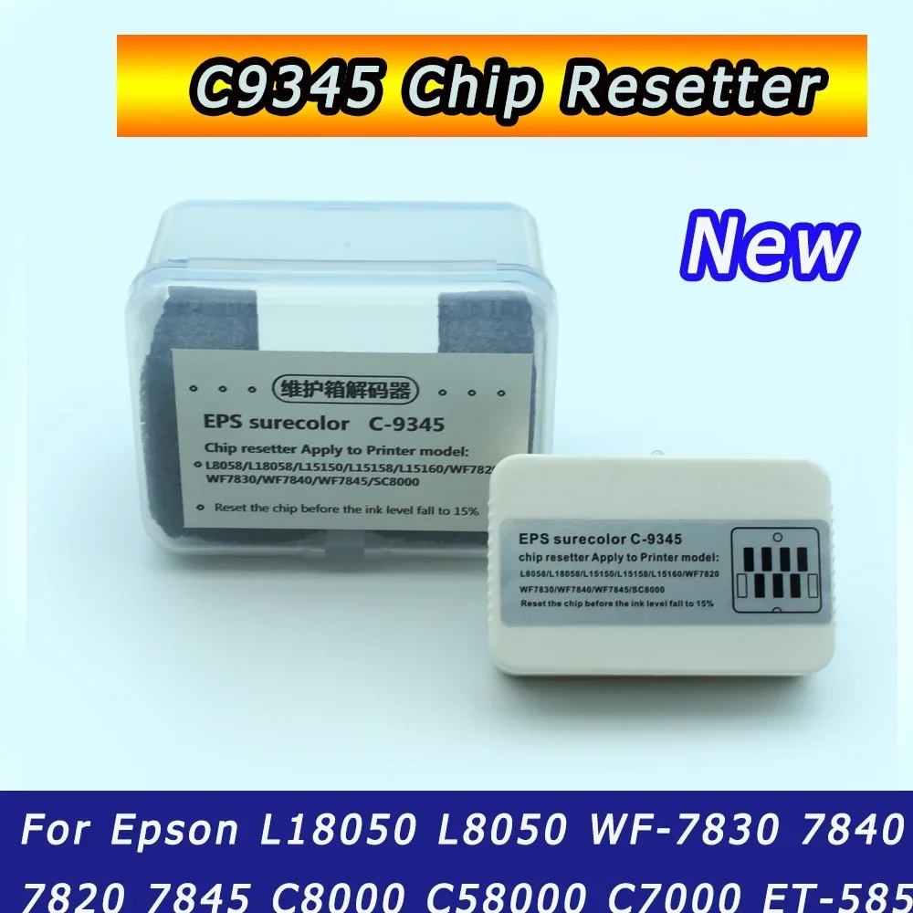 

C9345 Printer Resetter Maintenance Tank Box Chip Reset Kit For Epson L18050 L8050 WF-7830 7840 7820 C8000 C58000 C7000 ET5850 IC