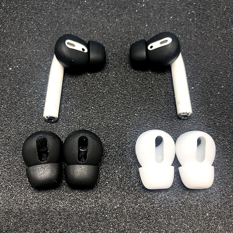 Ohrpolster für Airpods 1/2, kabellose Bluetooth-Kopfhörer für iPhone, Silikonhüllen, Kappen, Kopfhörerhülle, Ohrpolster, Ohrstöpsel, 2 Stück/Paar