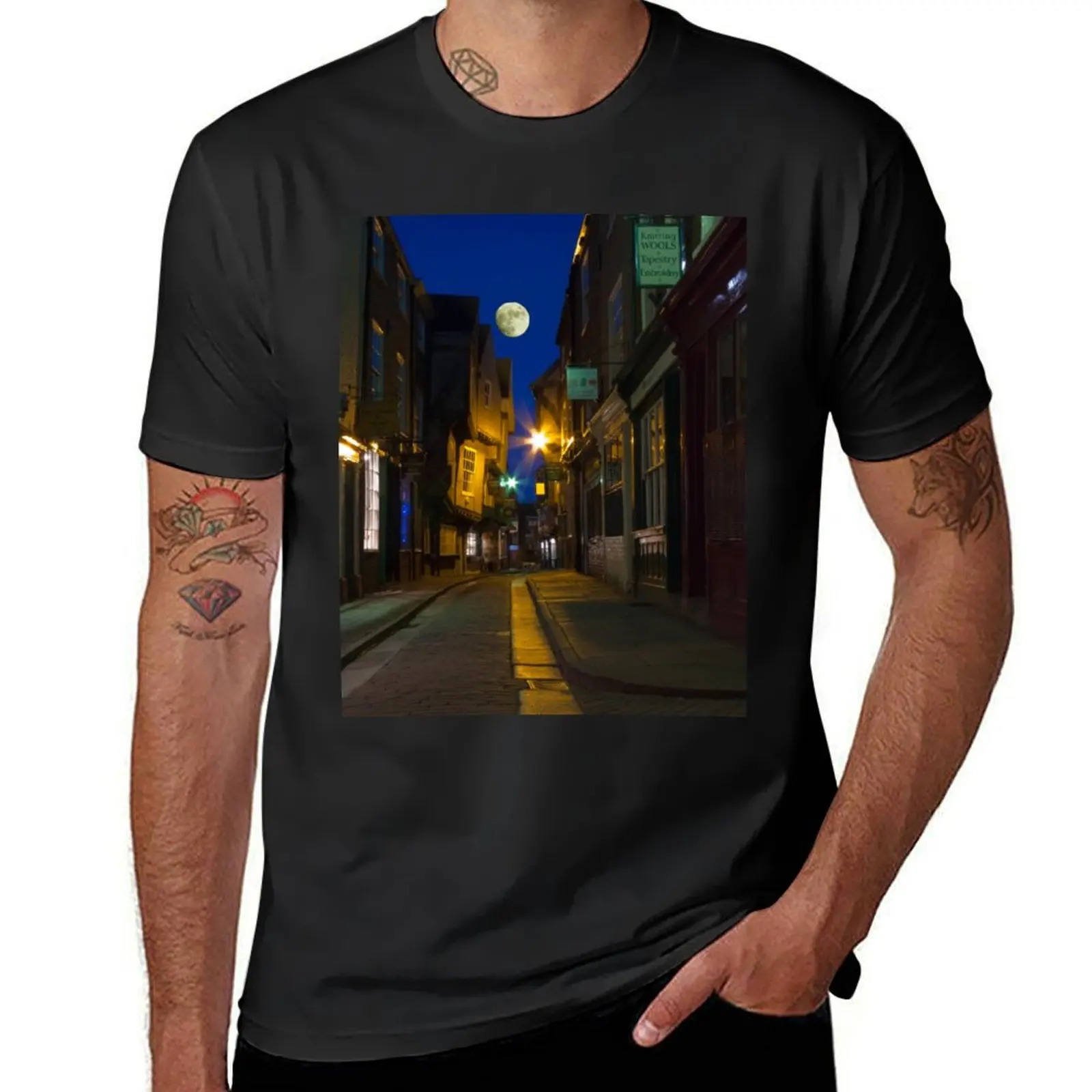 The Shambles at night, York, England T-Shirt Blouse new edition mens t shirt