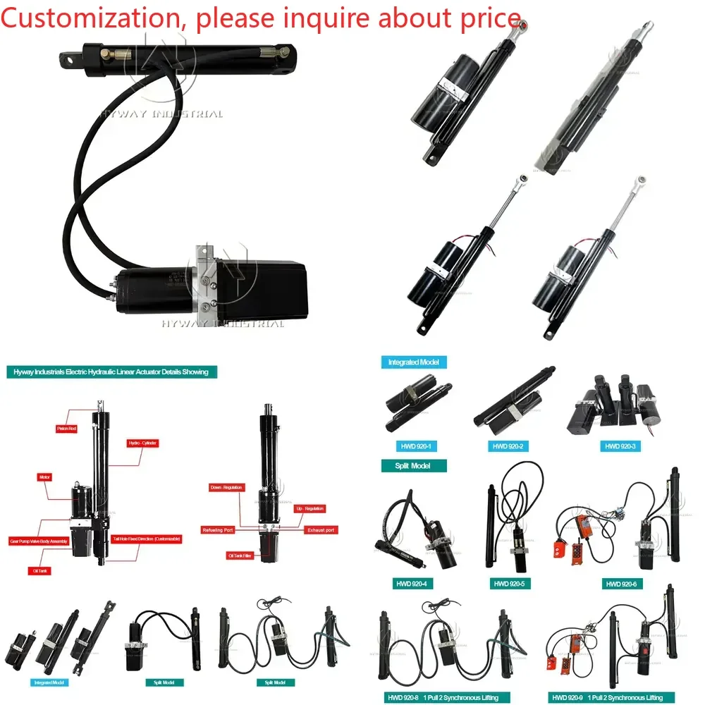 

8000N 20000N 40000N 50000N 60000N 12V 24V 36V 48V 110V 220V Industrial Electric Hydraulic Linear Actuator Push Rod Heavy