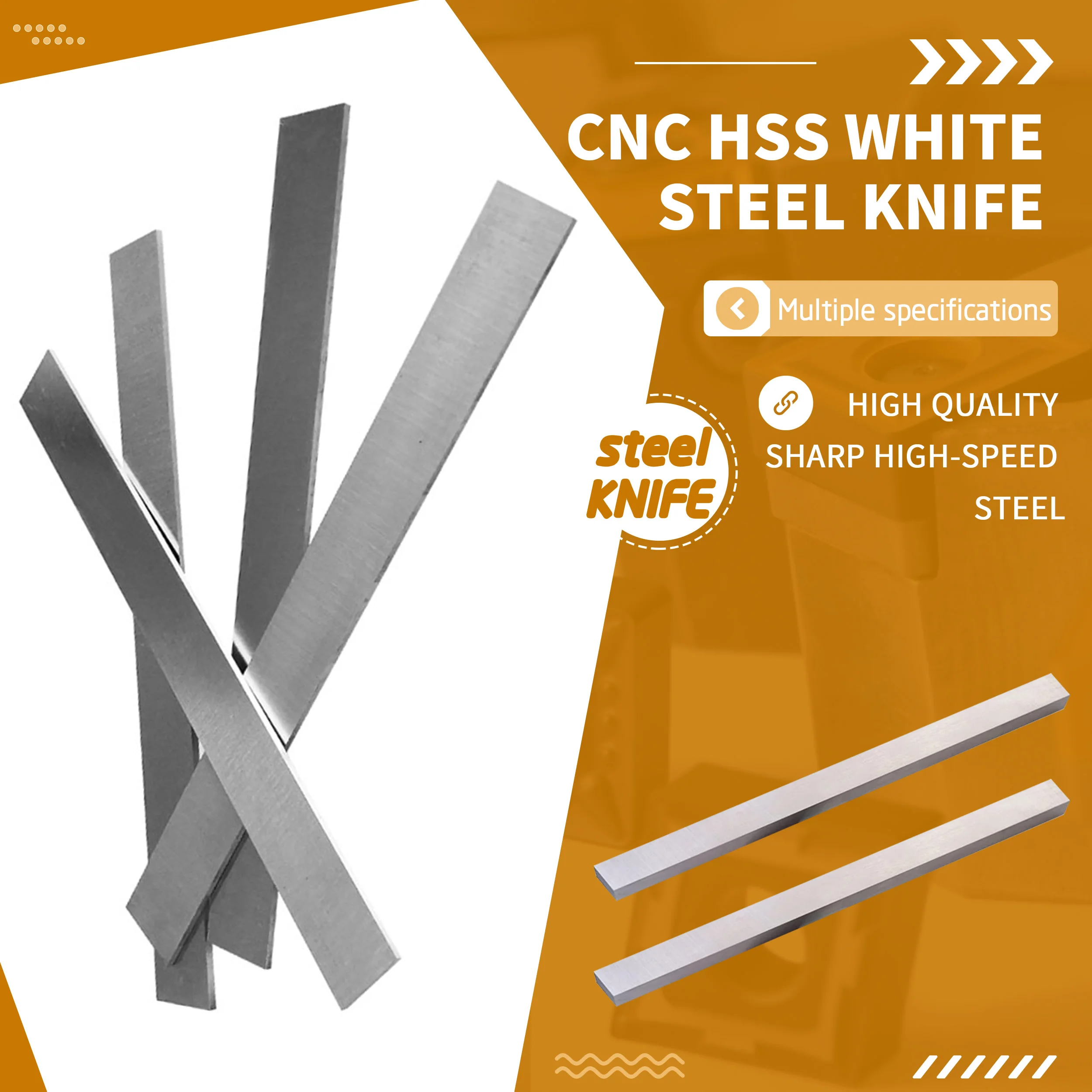 2x6/2x8/2x10/2x12/2x14/2x16x200mm Machining Cut Tool Material High Speed Steel HSS White Steel piece No Open Blade High Quality