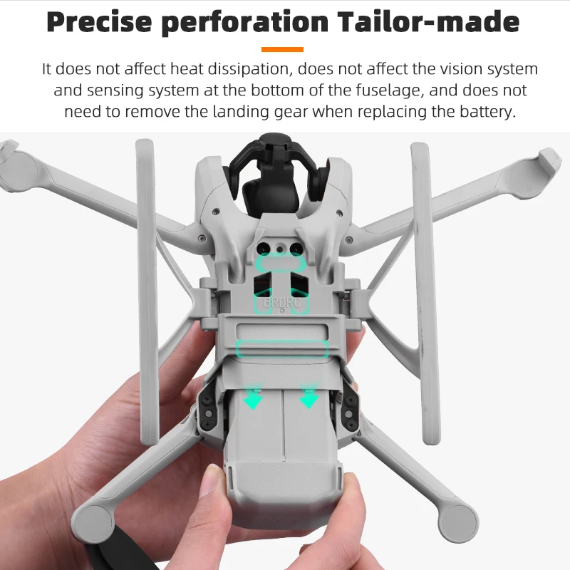 Folding Landing Gear for DJI Mini 3/Mini 3 Pro Extension Support Legs Quick Release Extended Leg Drone Accessories