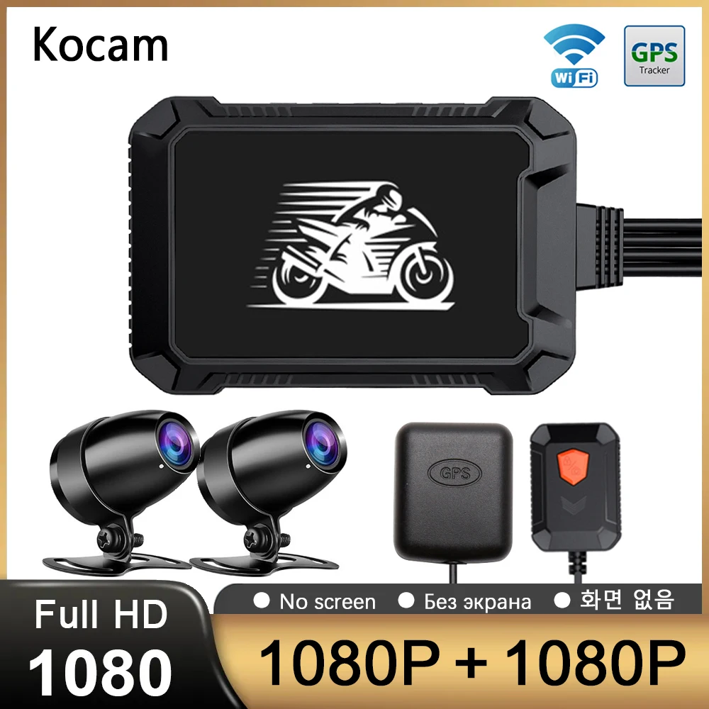 

Motorcycle Camera Recorder WiFi GPS Dual 1080P Waterproof Lens Full HD Motorcycle DVR Dash Cam Moto Video RecorderBlack Box