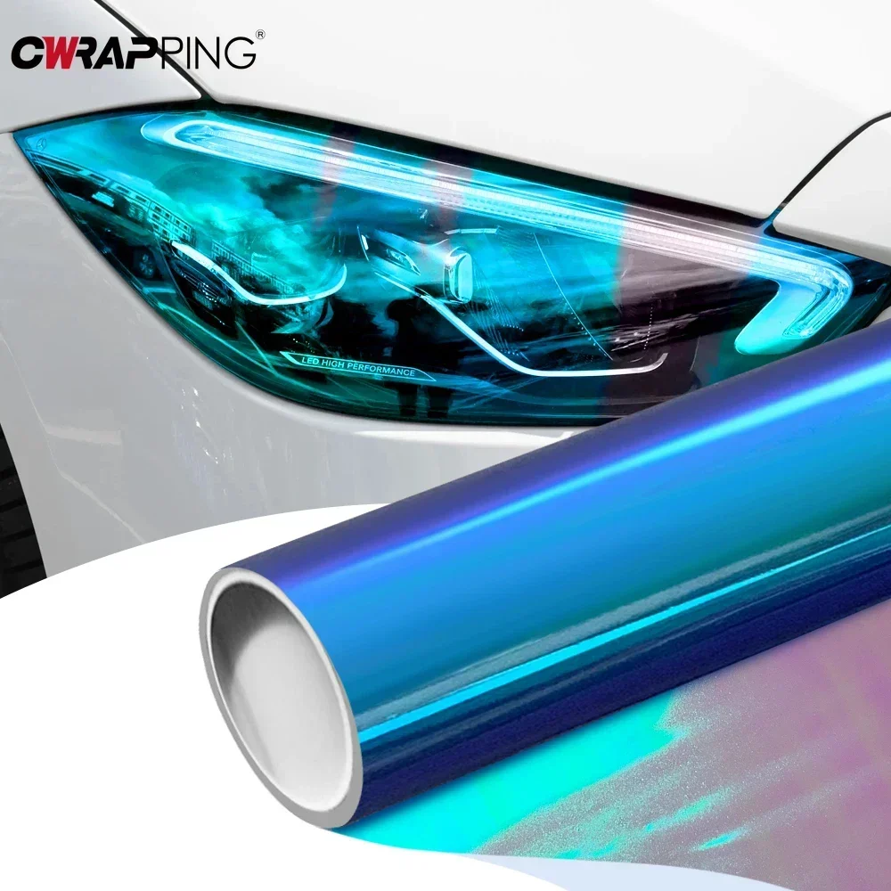 Car Decorative Stickers Chameleon Lamp Headlight Tail Light Backlight Protective Film Waterproof Vinyl Wrap Stickers Jewelry