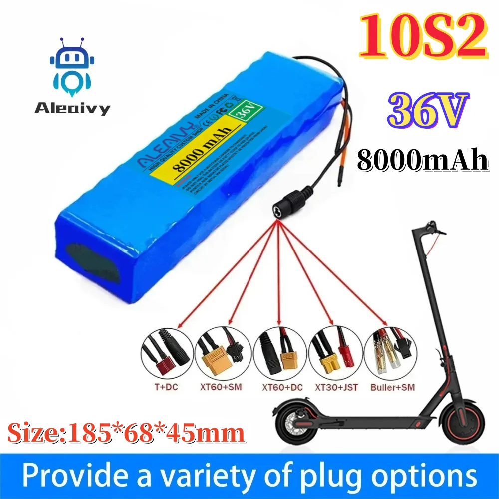 

NEW 36V 8000mAh 18650 Rechargeable Lithium Battery Pack 10S2P 300W High Power Modified Scooter Electric Vehicle with BMS