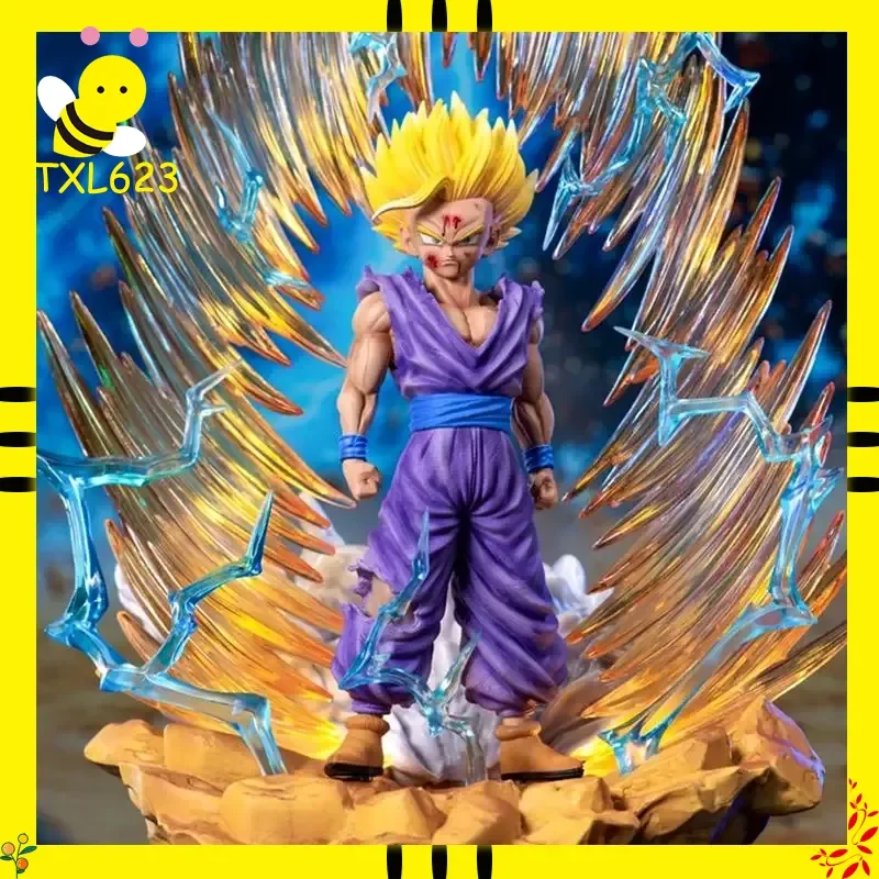 

Dragon Ball Z Son Gohan Action Figure with Replaceable Heads LED Base in Stock Super Saiyan Gohan Collectible Toy Gift
