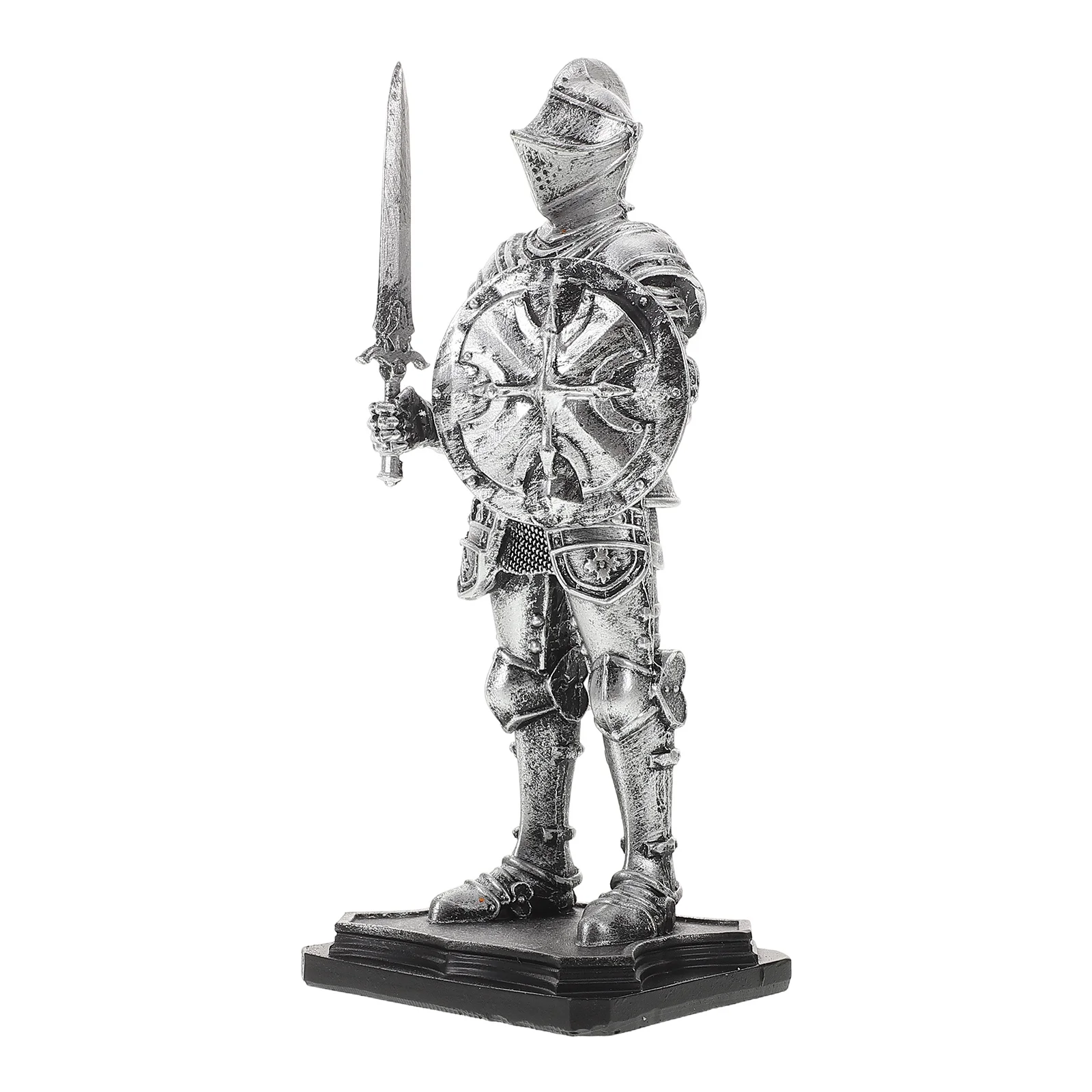 

Resin Vintage Knight Figure Decorative Medieval Soldier Sculpture Ideal for Home Office Desk Bookcase Display Knight Statue