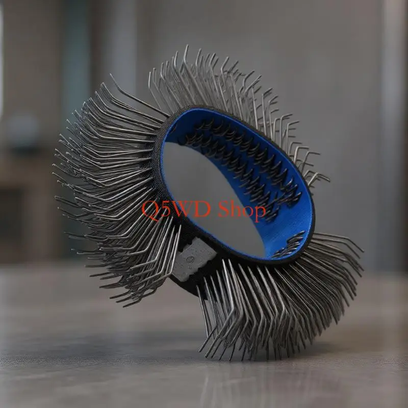 Q5WD Air Powered Rotary Steel Wire Brush Wire Wheel Brush Perfect For Metal Restorations And Rusts Cleaning 24mm Bristles
