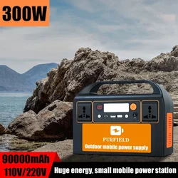 300W 220V 110V Solar Generator AC Portable Energy storage power 90000mAh/3.7V 333Wh Battery DC Outdoor Emergency Power Supply