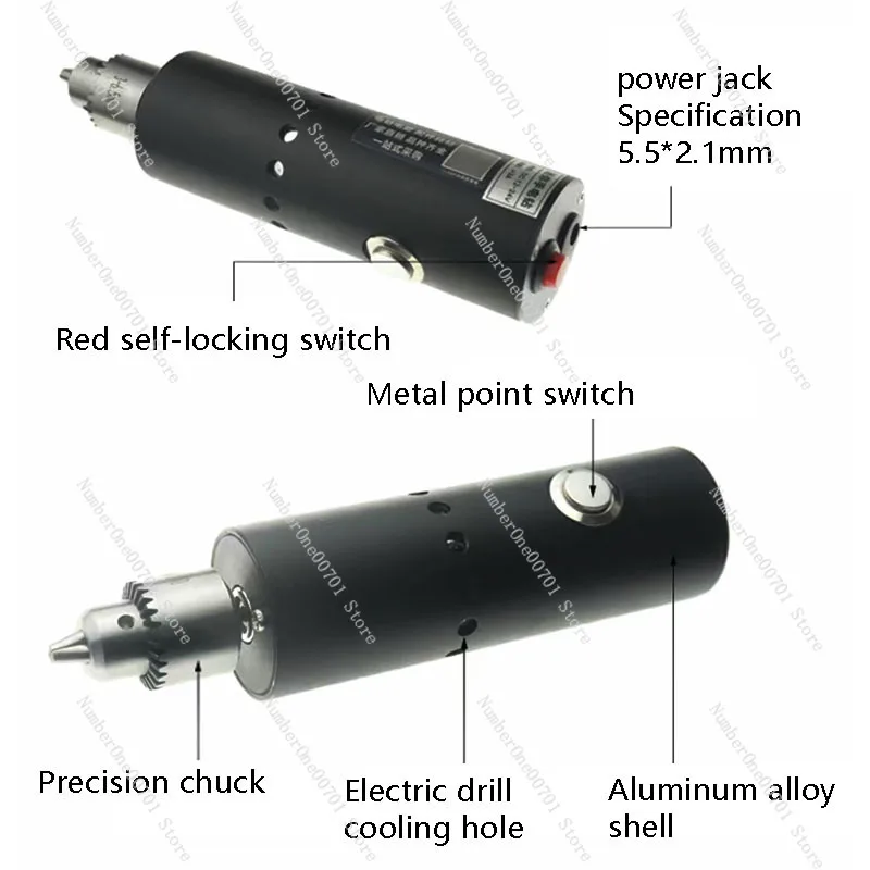 Mini Electric Drill Grinder Rotary Tool Kit Variable Speed With Self-Locking Switch Cooling Holes For Grinding And Cutting