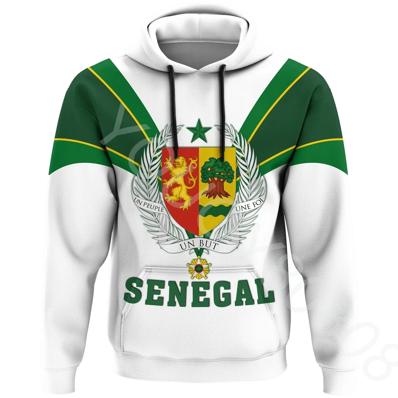 

African Country Senegal Hoodie - Tusks Style Print Men's Women's Casual Hoodie Sweater Jacket