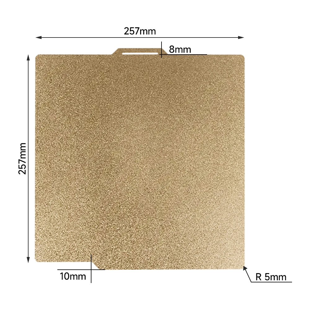 Folha de aço Double Side Spring para Bamboo Lab, Upgrade Build Plate, PEI, textura PET suave, P1P, X3, 257x257mm