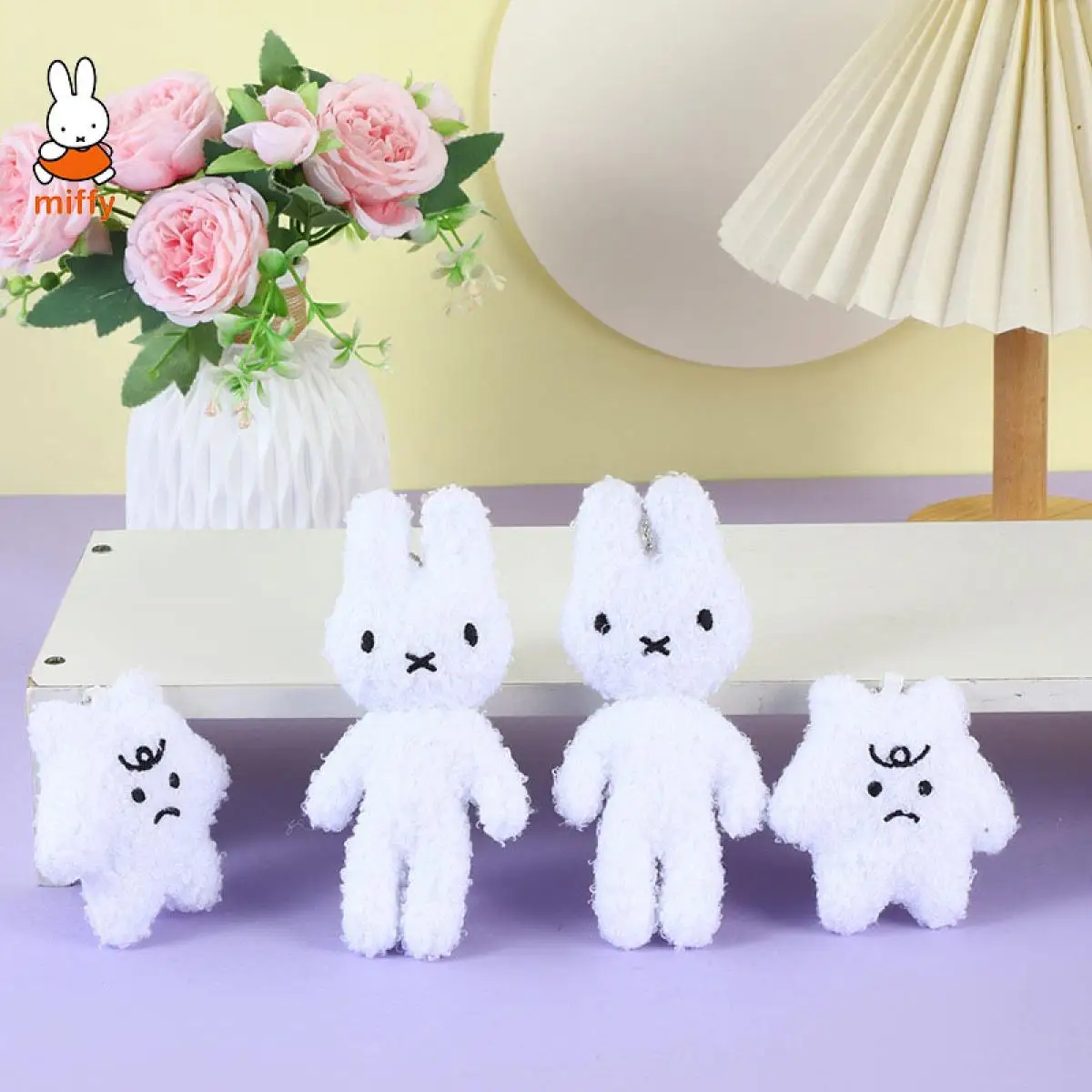 

2 шт. Miffy Kawaii мультяшный кролик плюшевая кукла брелок милый медведь аниме рюкзак Шарм милые девушки новый стиль аксессуары для кукол