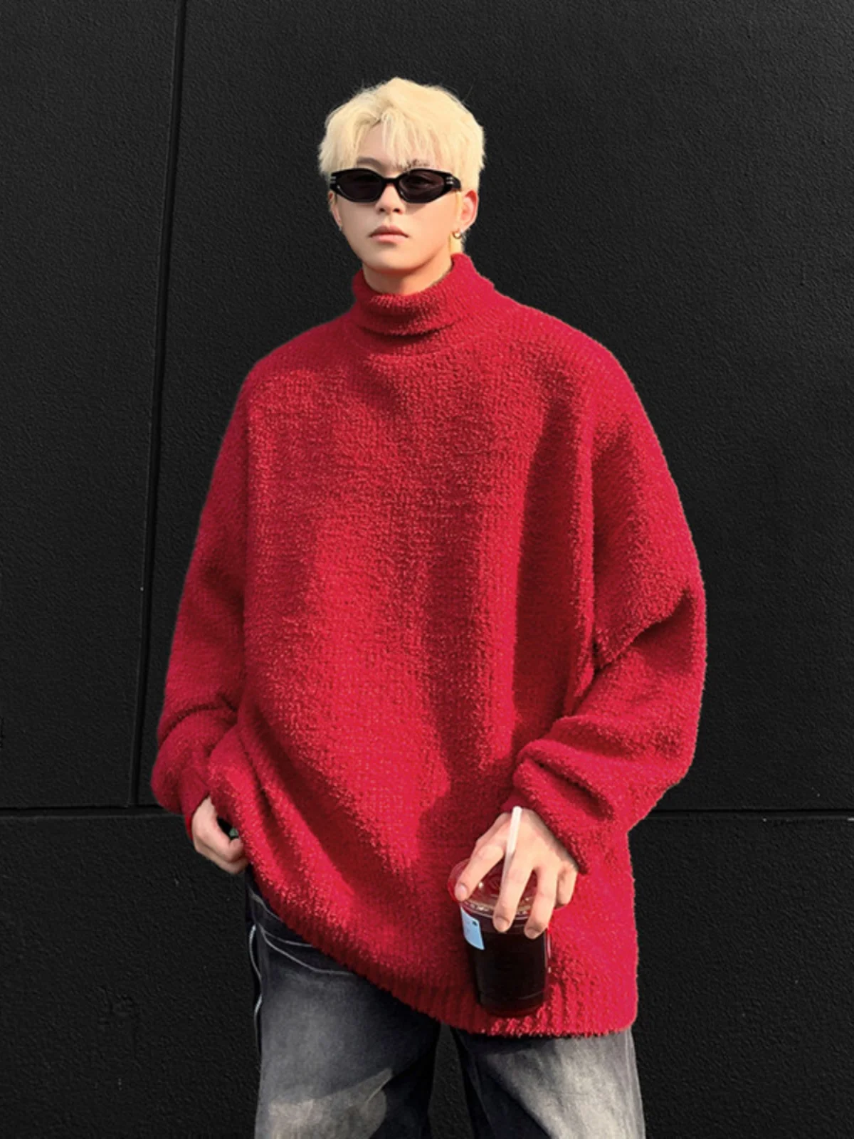 

Мужской свитер Ankela с высоким воротником из кораллового вельвета, вязаный, зимний, с отложным воротником, базовый слой, удобный, мягкий, толстый