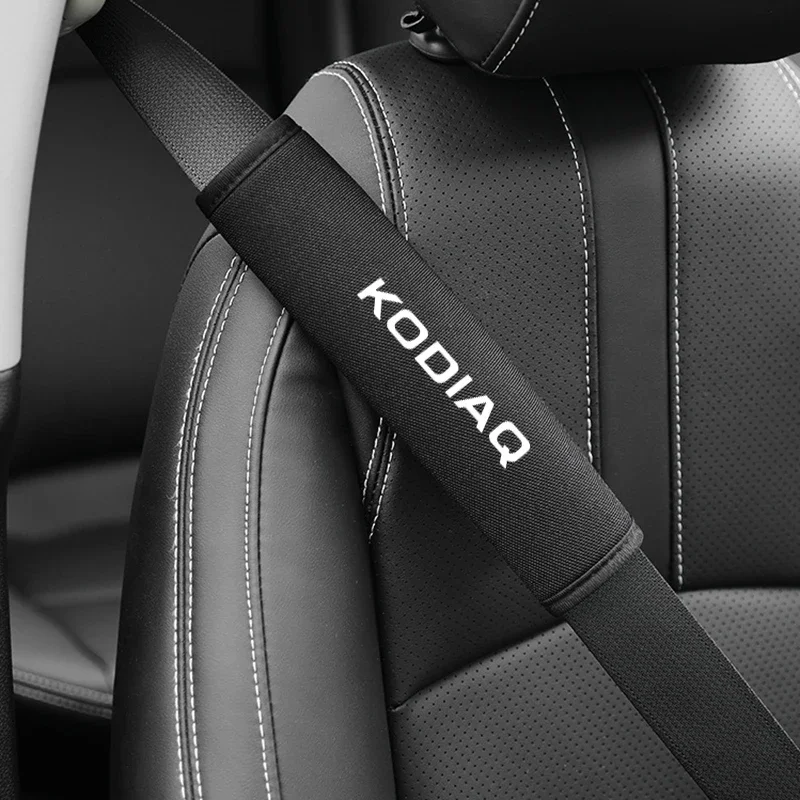 2Pcs Car Seat Safety Belt Cover Shoulder Strap Pad Auto Accessories Fit For Skoda Kodiaq 2025 2023 2022 2021 2020 2019 2018 2017