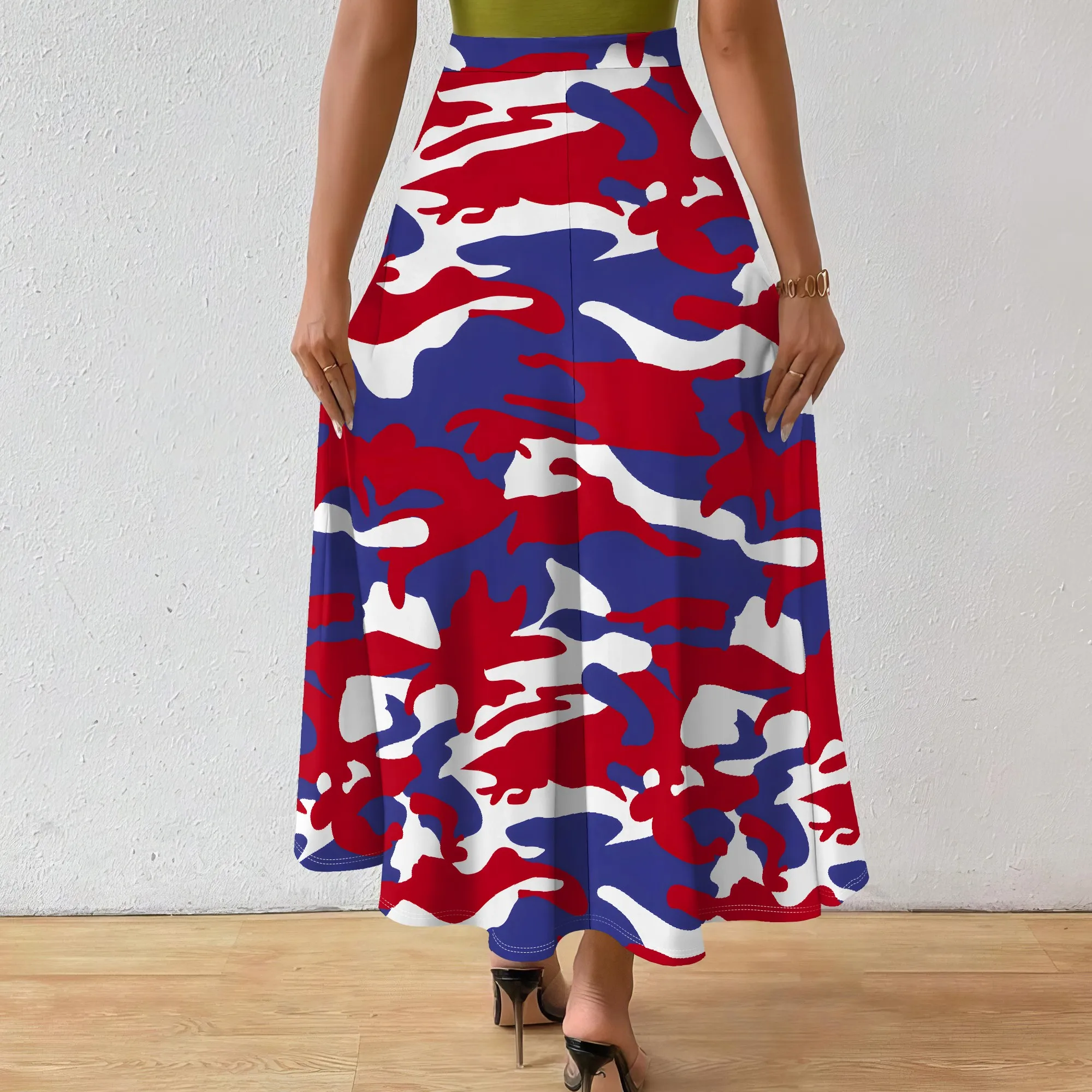Women's  Sexy Loose Fashion Printed Hem Club Party Casual Vacation Long Skirt