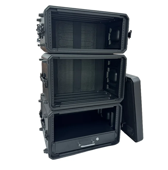 2U 4U 6U 8U 12U 14U DJ Case Molded Shock Mount DJ Rack Case for Audio-Visual Amplifier Flight Shipping Case