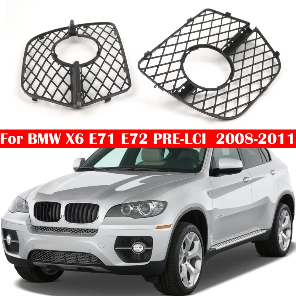 

OEM 51117176277 51117176278 Fits For BMW X6 E71 E72 2008 - 2011 Left/Right Front Bumper Fog Lights Grille Grill Cover