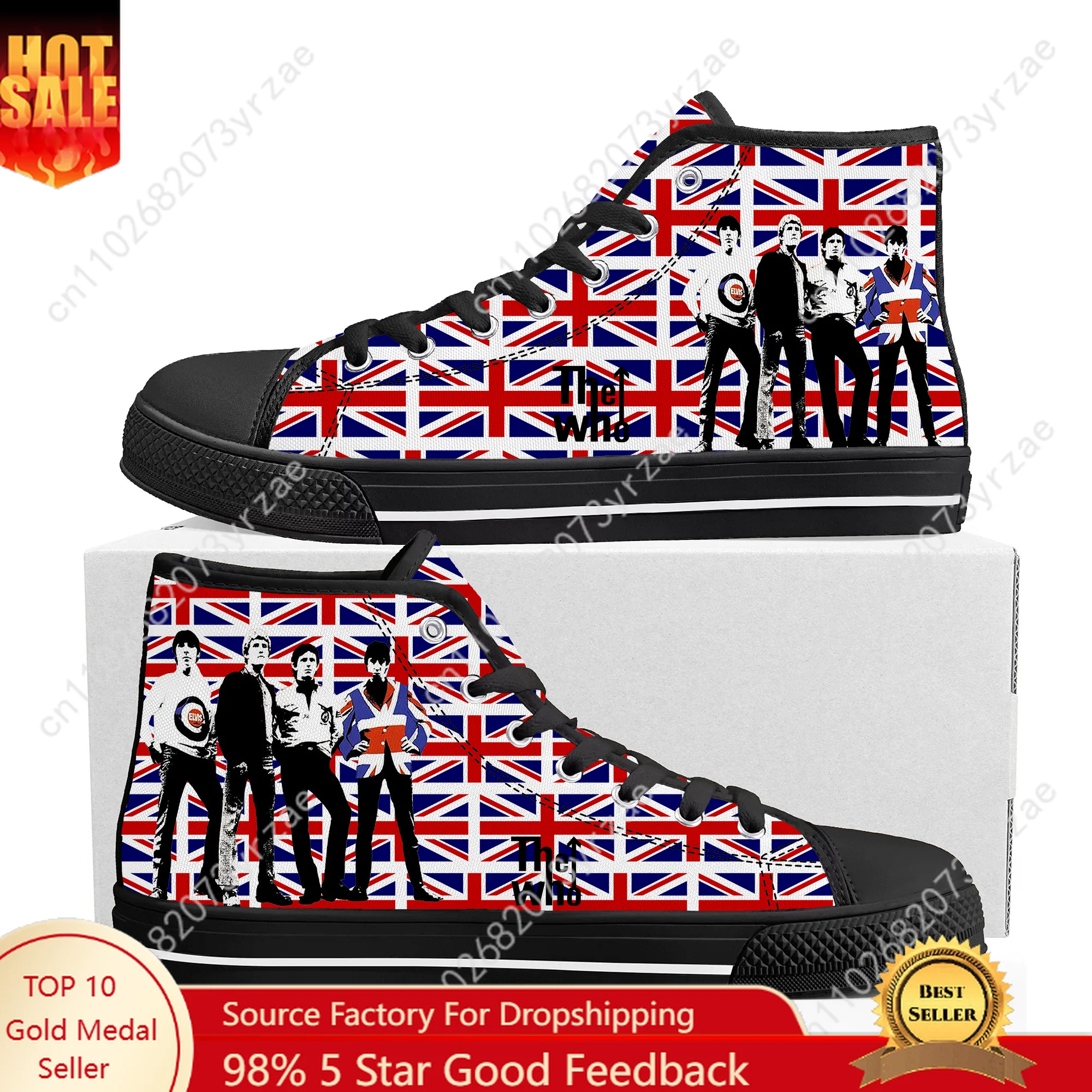 

The Who High Top Sneakers Mens Womes Teenager High Quality Trend Canvas Sneaker Fashion Built Casual Couple Custom Made Shoes