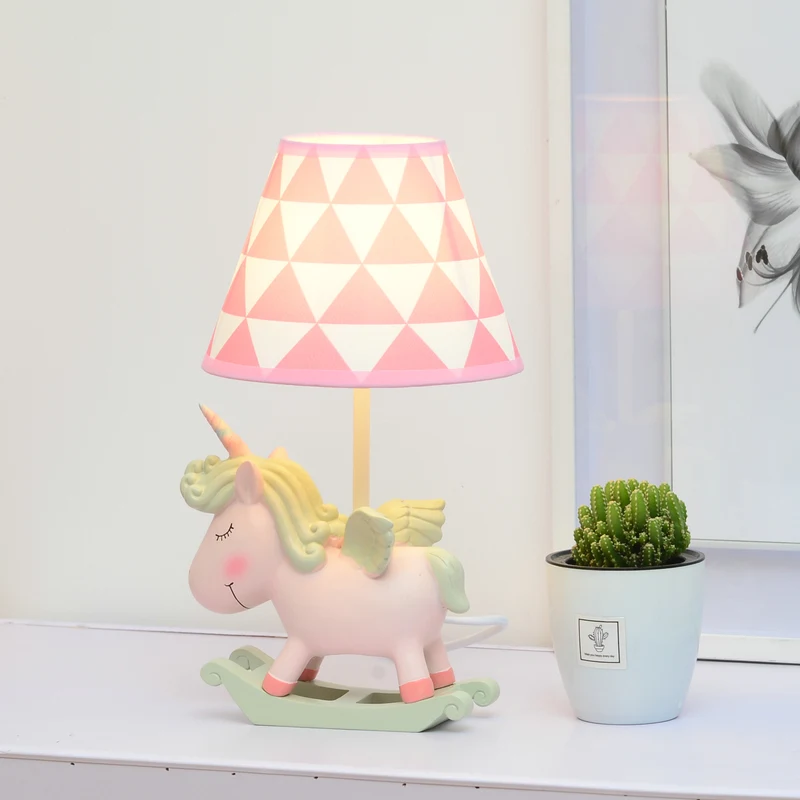 Children's desk lamp boy girl bedroom unicorn baby bedside night girl birthday gift pink desk