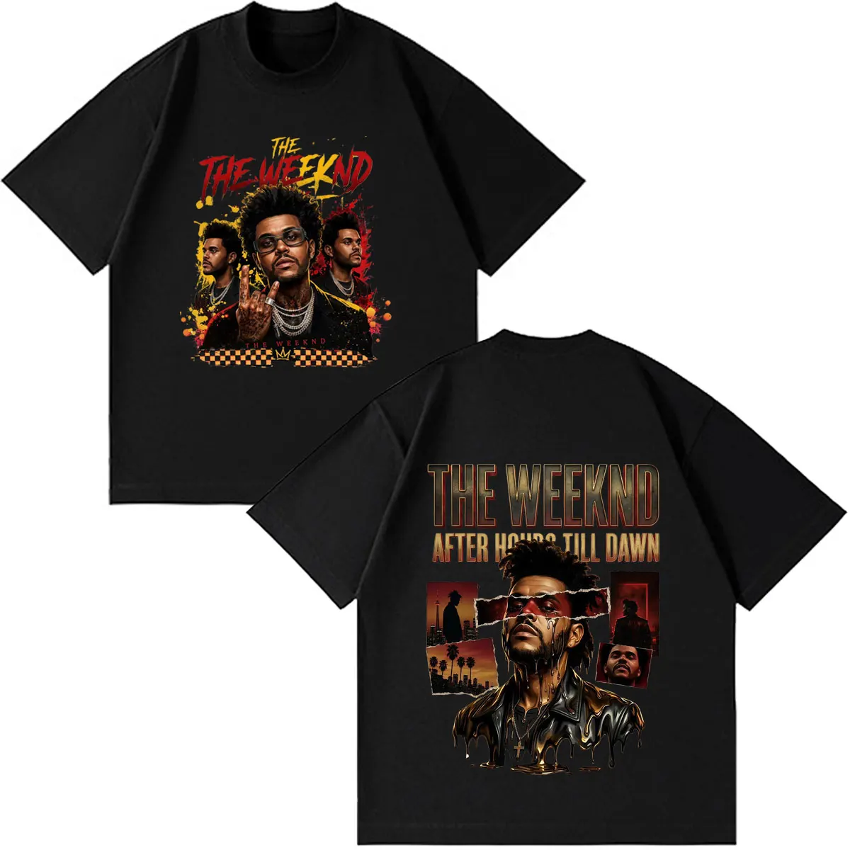 The Weeknd After Hours Til Dawn Album Tour T Shirt Men Women Clothing Hip Hop T-shirts Cotton Short Sleeve Loose Casual T Shirts