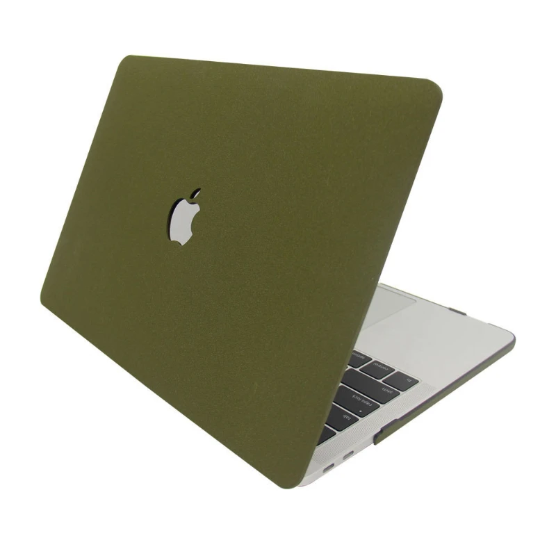 

Macbook Protective Shell Air13 in 2024 New Apple Laptop Pro16 Protective Soft Shell Macbook M2 Shell Cover Quicksand Army Green