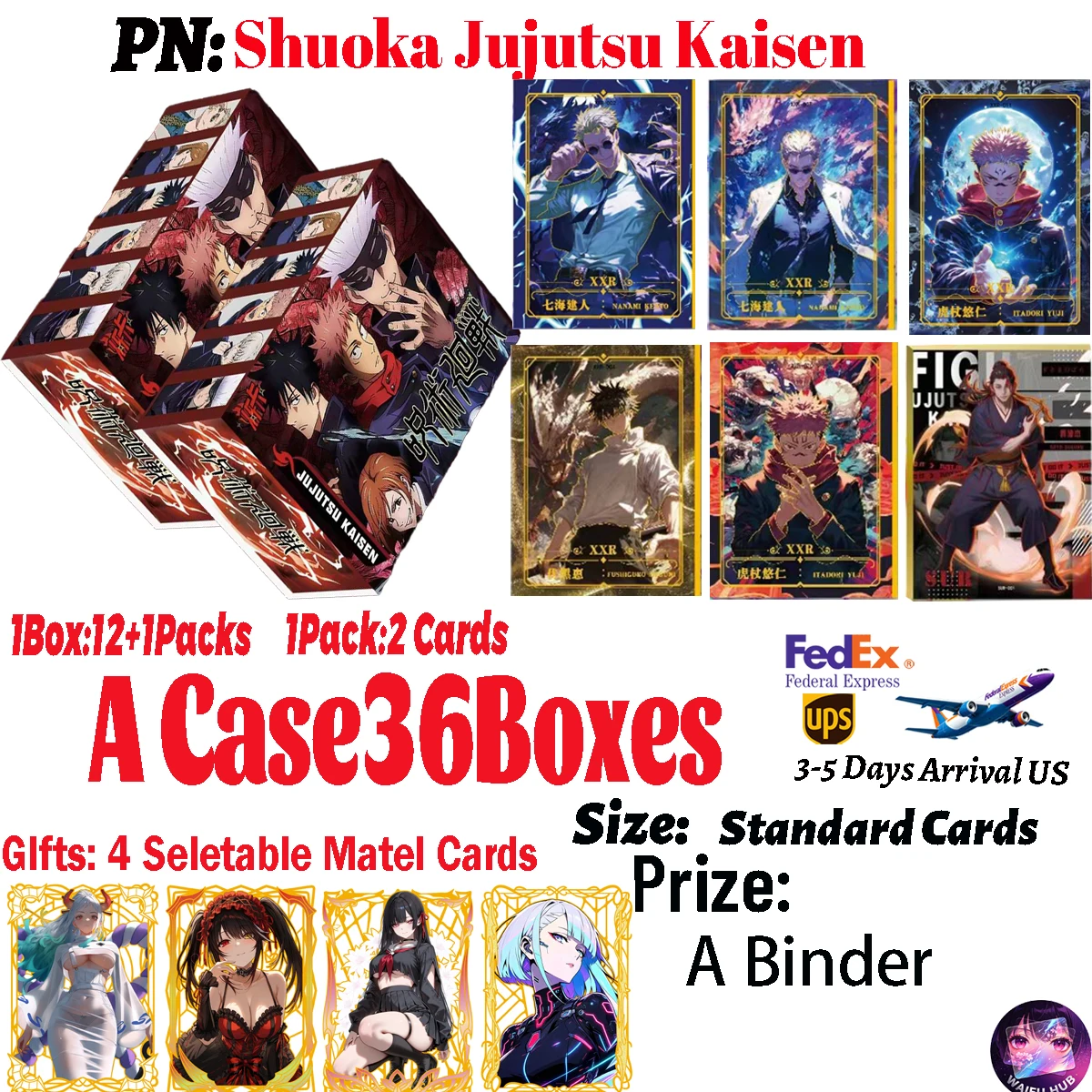 Jujutsu Kaisen JJK ShuoKa Collectible Trading Cards Gojo Satoru Japanese Anime CCG TCG Trendy Birthday Party Hobby Gifts