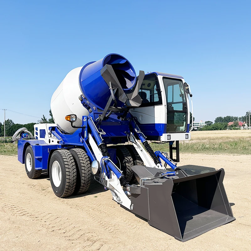 Customized Automatic Feeding Self-Loading Concrete Mixer Truck Efficient Loading & Mixing in One