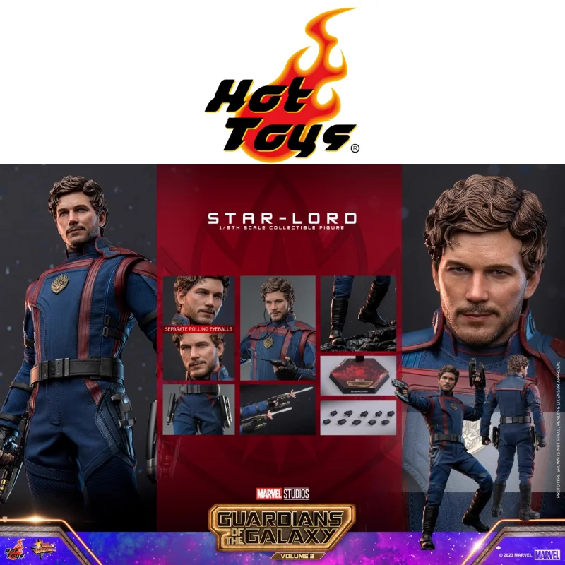 In Stock Genuine HotToys HT 1/6 MMS709 Galaxy Guard 3 Star Lord 4.0 Action Figure Model Toys