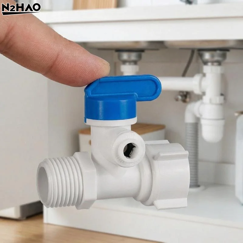 1/2'' Thread To 1/4 3/8 Tube Water Adapter RO Feed Ball Valve Faucet Water Filter Reverse Osmosis System For Water Purifier Tap