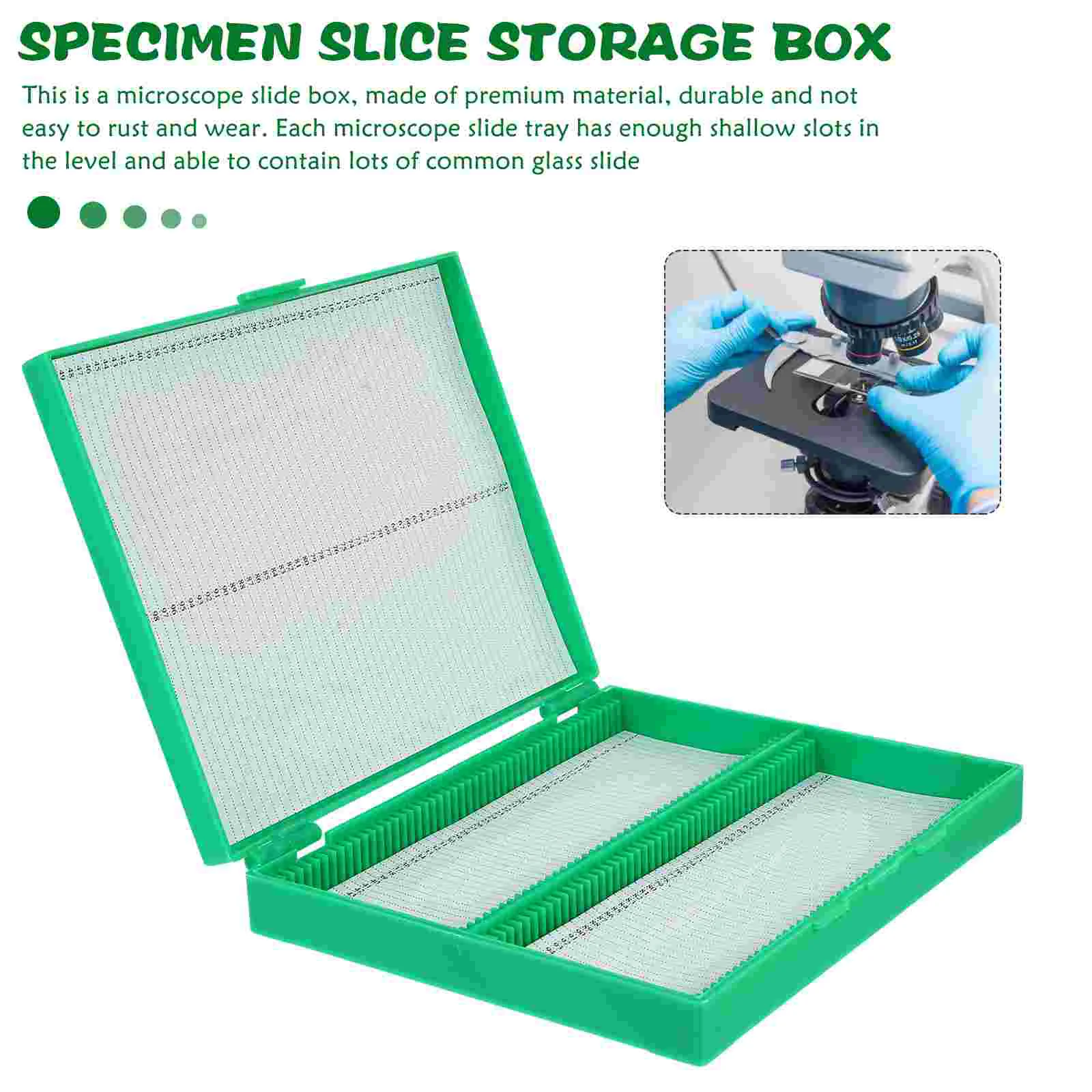 Cover Slips for Microscope Slides Slice Box Kids Storage Holder Biology Case Child