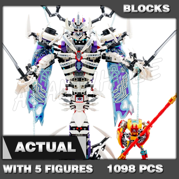 

1098pcs Monkey Kid The Bone Demon Scuttler Spiders Scorpion Glow-in-the-Dark 70005 Building Blocks Sets Compatible With Model