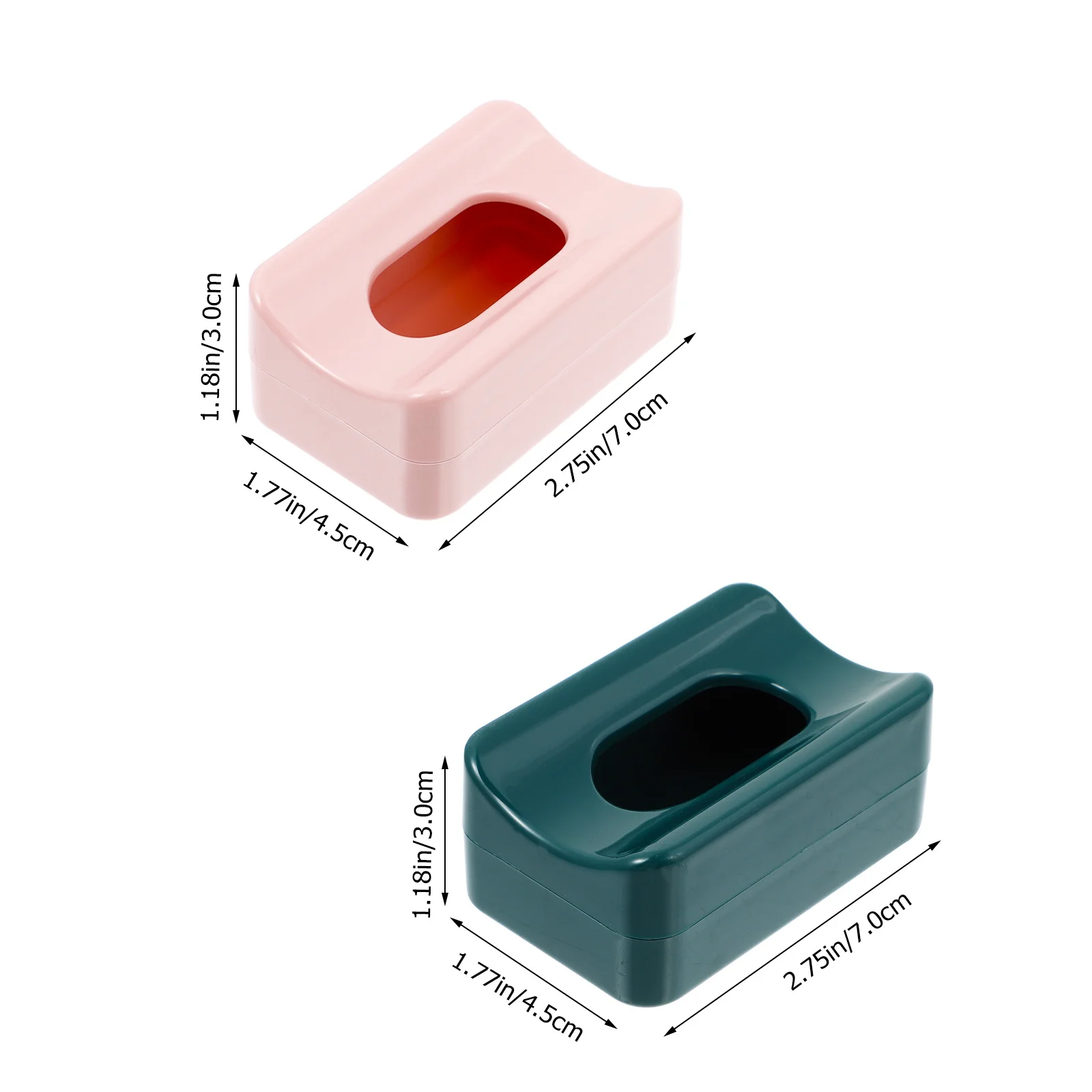 2Pcs Nail Glitter Recycling Box Durable Convenient Finger Placement Nail Accessory Powder Recycling Case Sequins Case