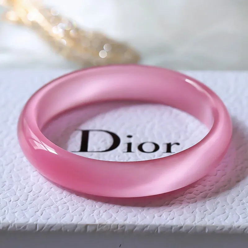 Opal Bracelet Korean Version Fine Pink Fashion Flat Round Bracelet Jewelry Women