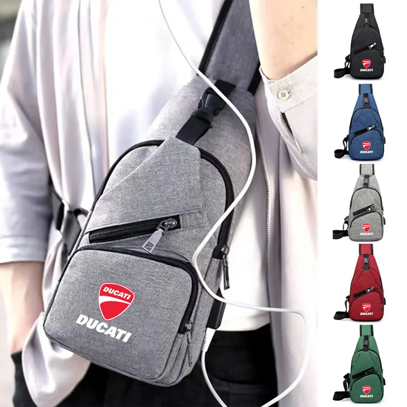 Cartera de hombro para hombre, monedero multiusos para tarjetas y monedas, bolsa de viaje para Ducati Monster Panigale 748 749 999 1098 1199 1299 1198 848 S