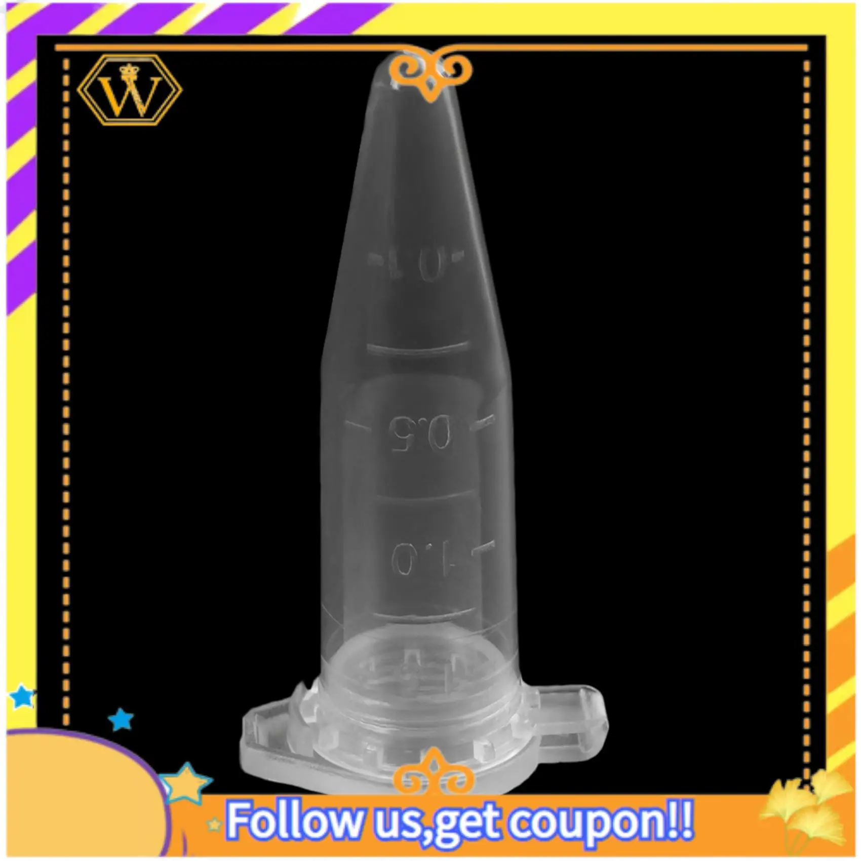 A01K-1000 Pcs Laboratory Clear White Mark Printed Plastic Centrifuge Tube 1.5Ml